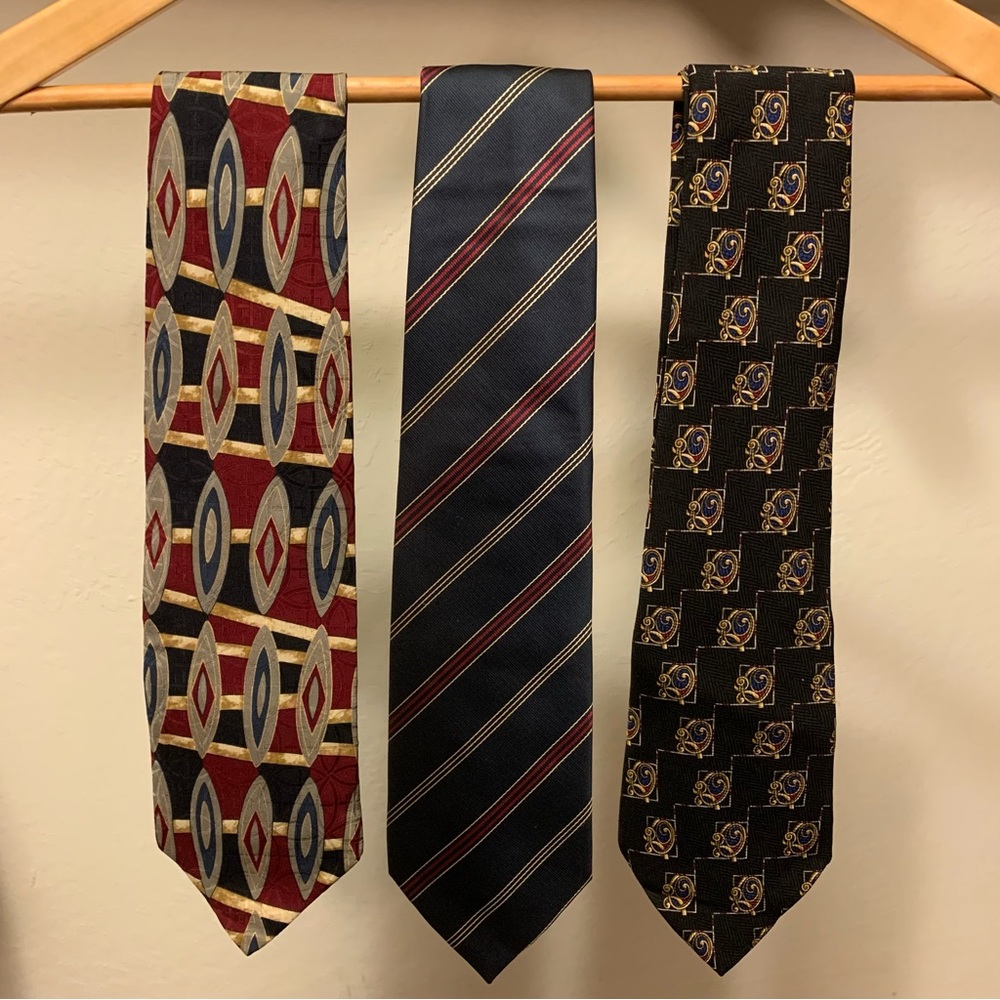 Vintage Ties - Black/Navy/Red Set